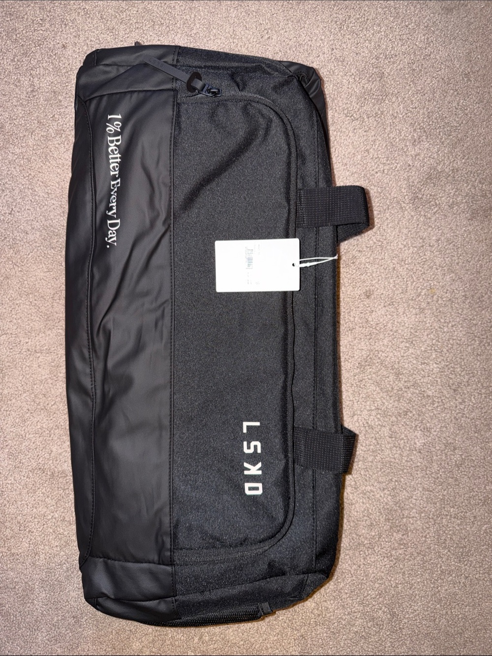 NWT LSKD Black Duffel Bag - 1% Better Every Day